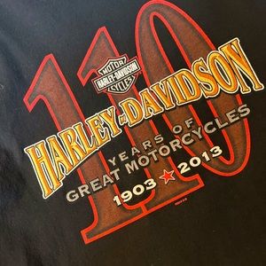 Harley-Davidson 110th Anniversary short sleeve shirt, Men’s L, EUC